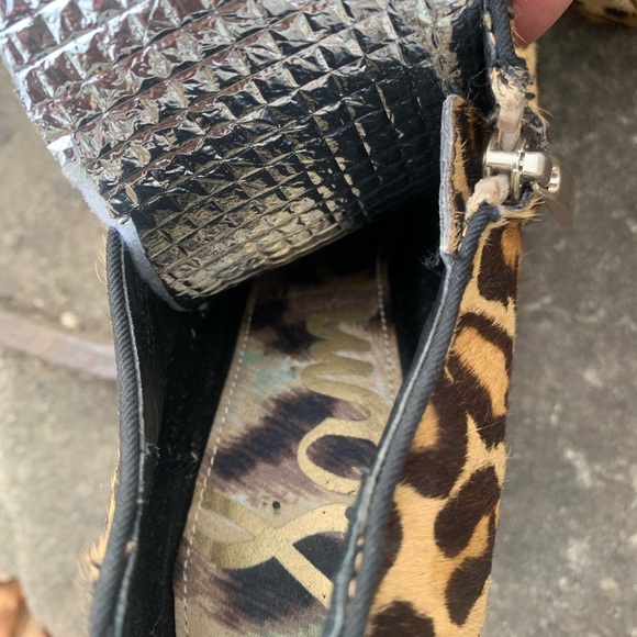 Leopard shoes Sam Edelman Felix Calf Hair Bootie size 7M - Picture 9 of 10